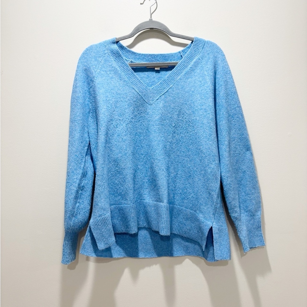 LOFT Sky Blue V-Neck Women's Sweater Comfy Casual Office Wear Size Large